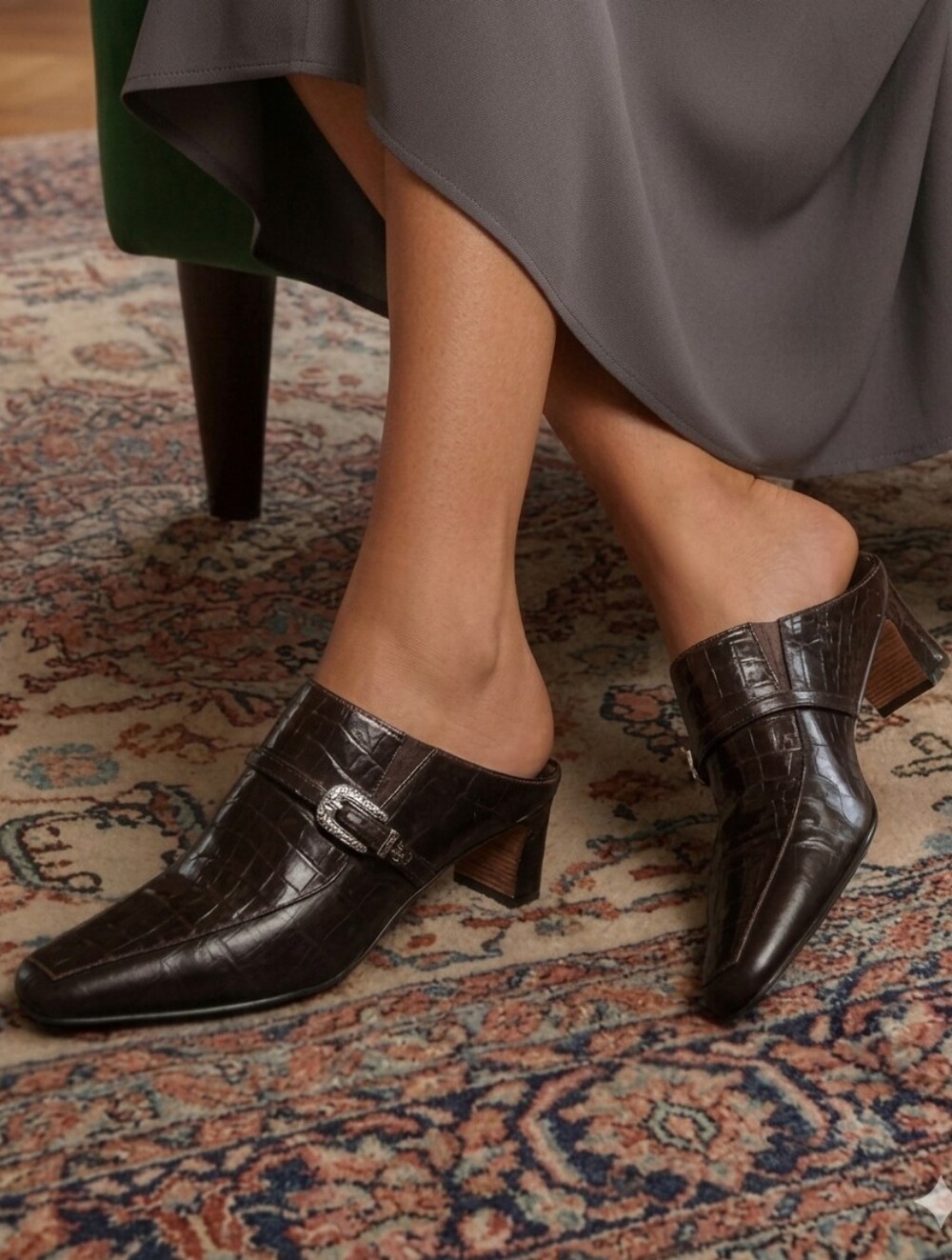 Brighton Tiana Real Leather Slip-on Mules 9.5